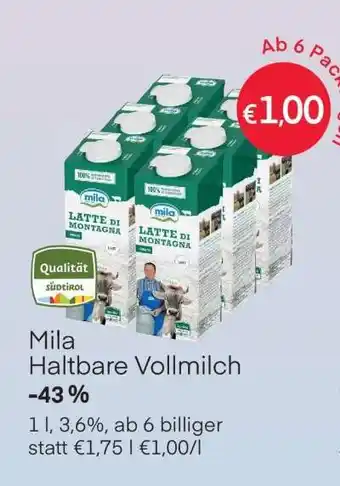 Mila Haltbare Vollmilch