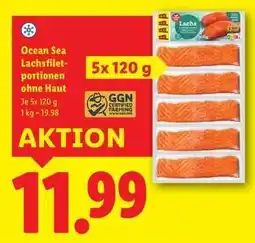 Lidl Ocean Sea Lachsfiletportionen ohne Haut Angebot