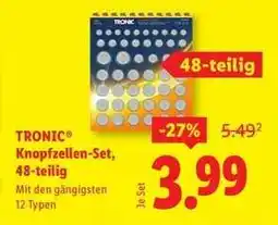 Lidl TRONIC Knopfzellen-Set, 48-teilig Angebot