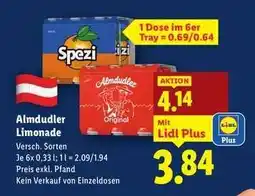 Lidl Almdudler Limonade Angebot