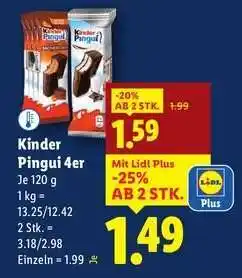 Lidl Kinder Pingui 4er Angebot