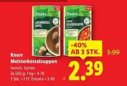 Lidl Knorr Meisterkesselsuppen Angebot