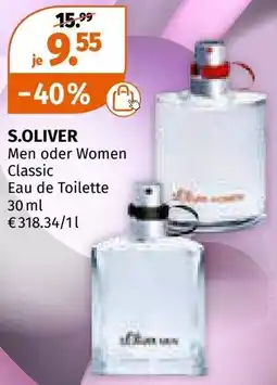 Müller S.Oliver Men oder Women Classic Eau de Toilette Angebot