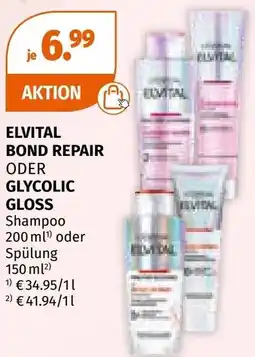 Müller Elvital bond repair oder glycolic Spülung Angebot