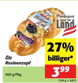 Nah&Frisch Ölz Rosinenzopf Angebot