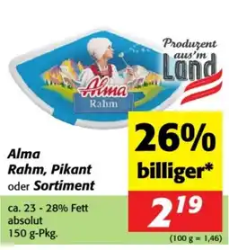 Nah&Frisch Alma Rahm, Pikant oder Sortiment Angebot