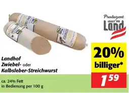 Nah&Frisch Landhof Zwiebel- oder Kalbsleber-Streichwurst Angebot