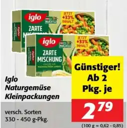 Nah&Frisch iglo Naturgemüse Kleinpackungen Angebot