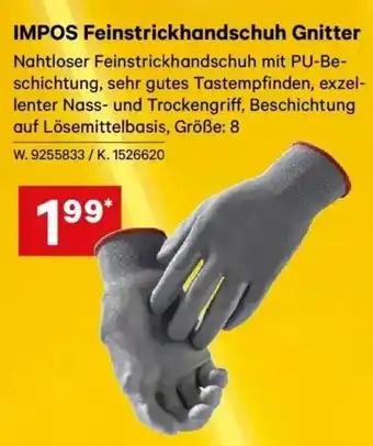 Impos feinstrickhandschuh gnitter