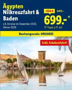 Lidl Reisen Ägypten Nilkreuzfahrt & Baden Angebot