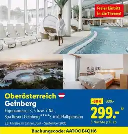 Lidl Reisen Oberösterreich Geinberg Angebot