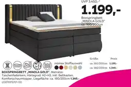 Mömax Boxspringbett minola gold Angebot