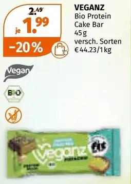 Müller Veganz bio protein cake bar Angebot