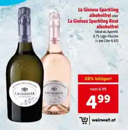Interspar La Gioiosa Sparkling alkoholfrei oder La Gioiosa Sparkling Rosé alkoholfrei Angebot