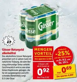Interspar Gösser Naturgold alkoholfrei Angebot