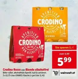 Interspar Crodino Rosso oder Biondo alkoholfrei Angebot