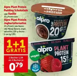 Interspar Alpro Plant Protein Pudding Schokolade oder Vanille Angebot