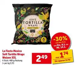 Interspar La Fiesta Mexico Soft Tortilla Wraps Weizen XXL Angebot