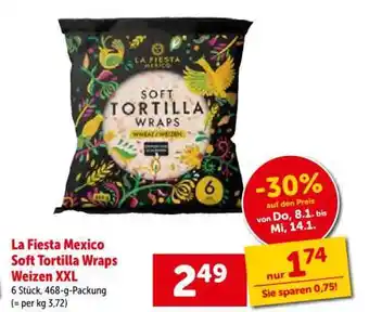 Interspar La Fiesta Mexico Soft Tortilla Wraps Weizen XXL Angebot
