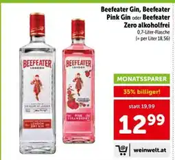Interspar Beefeater Gin, Beefeater Pink Gin oder Beefeater Zero alkoholfrei Angebot