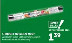 Interspar S-BUDGET Alufolie 20 Meter Angebot