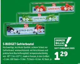 Interspar S-BUDGET Gefrierbeutel Angebot