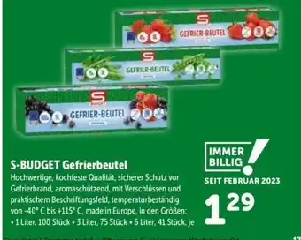 Interspar S-BUDGET Gefrierbeutel Angebot