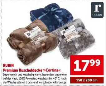 Interspar RUBIN Premium Kuscheldecke Cortina Angebot