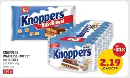 PENNY KNOPPERS WAFFELSCHNITTE od. RIEGEL Angebot