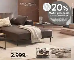 XXXLutz Belluti ECKSOFA in Echtleder Dunkelbraun Angebot