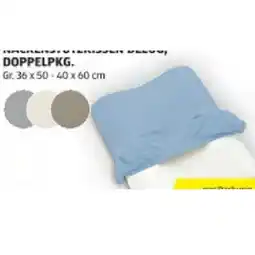 Hofer Nackenstützkissen Bezug, Doppelpkg. Gr. 36 x 50 - 40 x 60 cm HOFER Angebot