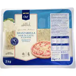 Metro Mozzarella Würfel od. Julienne, Preisangabe ohne MwSt. (Preis inkl. MwSt. 17,53 €), METRO Angebot