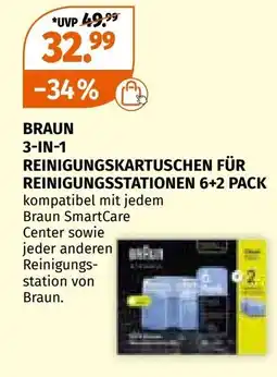 Müller BRAUN REINIGUNGSKARTUSCHEN FÜR REINIGUNGSSTATIONEN 6+2 PACK Angebot