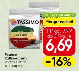 Spar Tassimo Kaffeekapseln Angebot