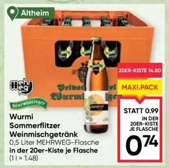 Maximarkt Wurmi Sommerflitzer Weinmischgetränk Angebot
