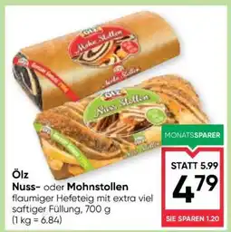 Maximarkt Ölz Nuss- oder Mohnstollen Angebot
