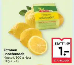 Maximarkt Zitronen unbehandelt Angebot