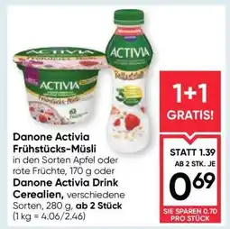 Maximarkt Danone Activia Frühstücks-Müsli Angebot