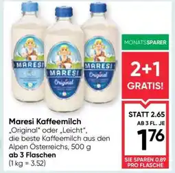 Maximarkt Maresi Kaffeeemilch Angebot