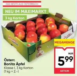 Maximarkt Österr. Bonita Äpfel Angebot