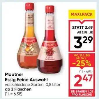 Maximarkt Mautner Essig Feine Auswahl Angebot
