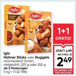 Maximarkt Iglo Hühner Sticks oder Nuggets Angebot