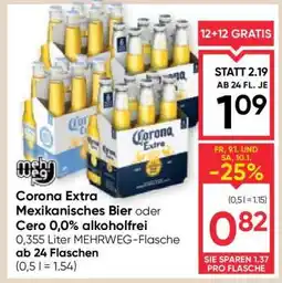 Maximarkt Corona Extra Mexikanisches Bier oder Cero 0,0% alkoholfrei Angebot