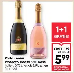 Maximarkt Porta Leone Prosecco Treviso oder Rosé Angebot