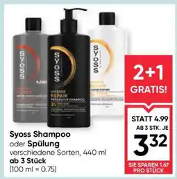 Maximarkt Syoss Shampoo oder Spülung Angebot