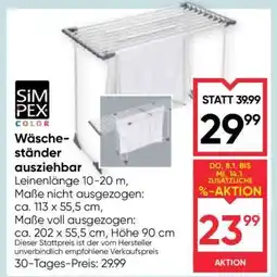 Maximarkt Wäscheständer ausziehbar Angebot