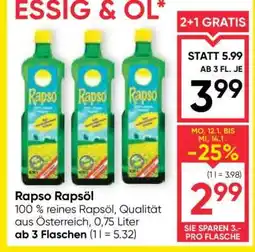 Maximarkt Rapso Rapsöl Angebot
