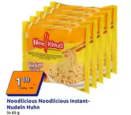 Action Noodlicious Noodlicious Instant- Nudeln Huhn Angebot