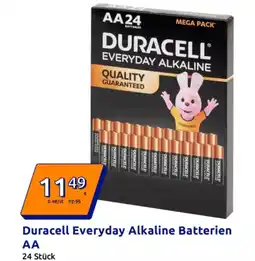 Action Duracell Everyday Alkaline Batterien AA Angebot