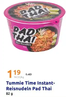 Action Tummie Time Instant- Reisnudeln Pad Thai Angebot